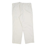 TOMMY HILFIGER Mens Cotton Blend White Regular Straight Trousers W38 L30 Casual