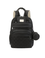 Anysort Black Mommy Diaper Bag With Changing Pad Maternity Backpack for Moms