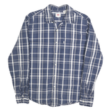 LEVI'S Mens Blue & White Check Shirt M Cotton Blend Casual Long Sleeve