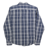 LEVI'S Mens Blue & White Check Shirt M Cotton Blend Casual Long Sleeve
