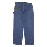 WRANGLER Mens Blue Regular Straight Denim Medium W33 L31 Zip Jeans