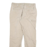CARHARTT Mens Relaxed Beige Cotton Blend W32 L30 Workwear Trousers Zip Closure