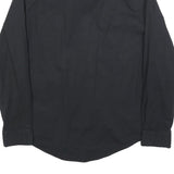 TOMMY HILFIGER Mens Black Cotton Blend Regular Fit M Shirt Button Collar Casual