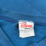 Eeyore Disney Cartoon Sweatshirt - Large Blue Cotton Blend