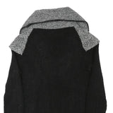 KOSMIKA Womens Black & Grey Button Wool Blend Jacket M Herringbone Pattern