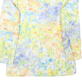 MICHAEL FIRES Womens Pastel Floral Print Jacket M Polyester Blend Button Front