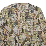 CREATION MADEMOISELLE Womens Multicolour Geometric Jacket UK 12 Woven Button Up