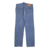LEVI'S 501 Mens Jeans Blue Regular Straight Denim Medium W33 L30 Classic Button