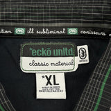 Ecko Unltd Checked Short Sleeve Shirt - XL Black Cotton