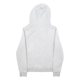 PUMA Womens Grey Hoodie UK 12 Cotton Blend Full Zip Sherpa Lined Sweatshirt