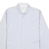 TED BAKER Mens Blue Long Sleeve Shirt L Cotton Office Formal Smart Casual