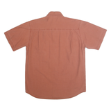WIND RIVER Mens Rust Orange Cotton Short Sleeve Shirt M Casual Button Pocket