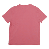 POLO RALPH LAUREN Mens Pink V-Neck Cotton Blend T-Shirt M Short Sleeve Classic