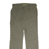 NORDIC NATURE Womens Polyester Blend Relaxed Khaki Straight Trousers W32 L31