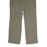 NORDIC NATURE Womens Polyester Blend Relaxed Khaki Straight Trousers W32 L31