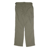 NORDIC NATURE Womens Polyester Blend Relaxed Khaki Straight Trousers W32 L31