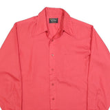JC PENNY Mens Red Shirt L Cotton Blend Classic Fit Button Down Pocket