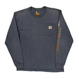 Original Fit Carhartt Long Sleeve T-Shirt - Small Grey Cotton