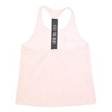 Womens Pink Polyester Blend Graphic Vest L Sleeveless Racerback Training Tank
