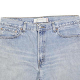 LEVI'S Womens Denim Blue Shorts Slim Fit L W36 Distressed Hem Casual