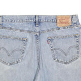 LEVI'S Womens Denim Blue Shorts Slim Fit L W36 Distressed Hem Casual