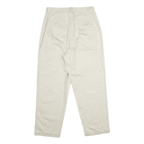 TALBOTS Womens Cotton Classic Beige Zipped Straight Trousers W30 L28