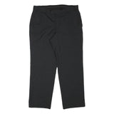 HAGMAN Mens Wool Blend Black Regular Fit Straight Leg Trousers W34 L28 Smart