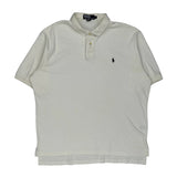Polo By Ralph Lauren Polo Shirt - Large White Cotton