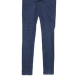 LEVI'S 710 Womens Slim Blue Denim Medium W24 L29 Skinny Zip Jeans