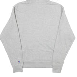 CHAMPION Mens Grey Hoodie M Cotton Blend Pullover Logo Print