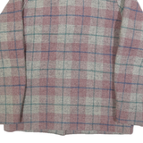 WOOLRICH Womens Pink & Grey Check Wool Blend Zip Jacket S Woven Casual Smart