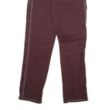 DICKIES Womens Jeans Burgundy Slim Straight Cotton Blend W26 L29 Workwear Style