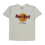 Hard Rock Cafe Graphic T-Shirt - Small White Cotton