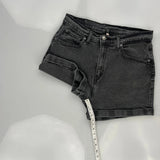 Levis Denim Shorts - 29W UK 10 Grey Cotton