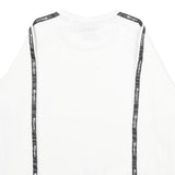 CHAMPION Boys White Sweatshirt Crew Neck 11-12Y Branded Tape Logo