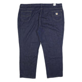 CARHARTT Mens Jeans Blue Regular Straight Denim Raw W52 L32 Workwear Zip Fly