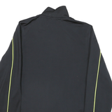 ADIDAS Womens Black & Lime Track Jacket UK 10 Polyester Blend Zip Athletic Fit