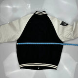 Unbranded Varsity Jacket - Medium Black & White Wool