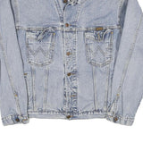 WRANGLER Mens Blue Denim Button Jacket L Cotton Blend Classic Fit Casual