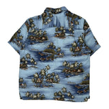 Croft & Barrow Hawaiian Shirt - Large Blue Cotton