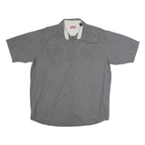WRANGLER Mens Grey Cotton Blend Shirt L Casual Button Pocket Workwear