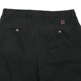 TOMMY HILFIGER Mens Black Casual Shorts L W36 Cotton Blend Comfort Fit