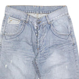 BLEND Mens Denim Blue Cotton Blend Casual Shorts M W32 Stylish Summer Wear
