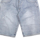 BLEND Mens Denim Blue Cotton Blend Casual Shorts M W32 Stylish Summer Wear