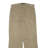 MAC Mens Cotton Blend Beige Relaxed Straight Trousers W33 L31 Casual Utility Zip