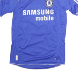 ADIDAS Mens Blue Chelsea Football Club S Short Sleeve Round Neck Football Shirt