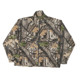 BIG BILL Mens Brown Green Polyester Blend Zip Jacket 2XL Camouflage Outdoor Warm