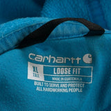 Carhartt Spellout Hoodie - XL Blue Cotton