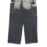 QIAN Womens Cotton Blend Regular Fit Straight Leg Denim Light Wash W28 L30 Cargo