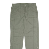 INDIGO Womens Cotton Blend Khaki Regular Straight Trousers W32 L31 Casual